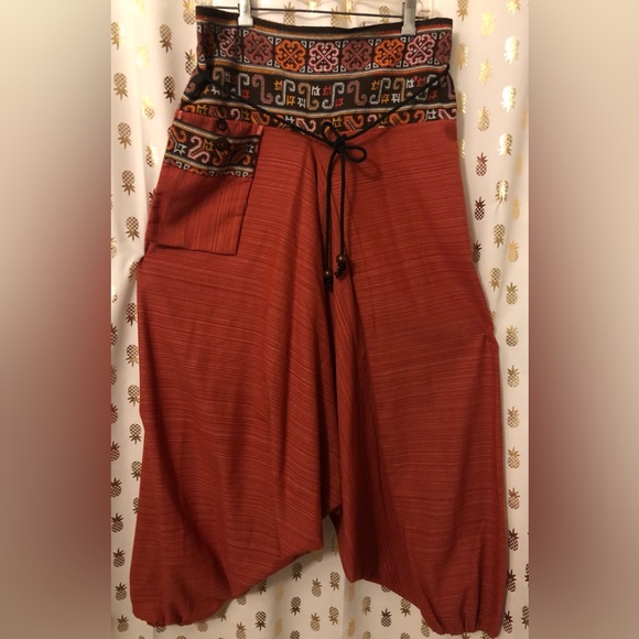 NEW Your Cozy Harem Pants Traditional Loose Plus Size 100% Cotton Bohemian Style - Picture 1 of 9
